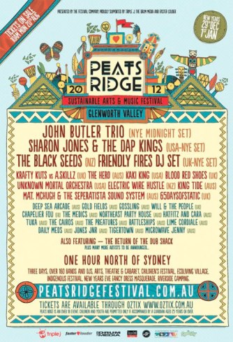 Peats Ridge Festival 2012 Poster